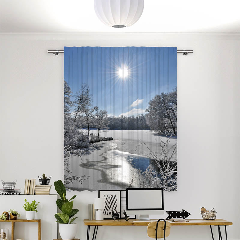 Vorhang Motiv "Schneelandschaft"