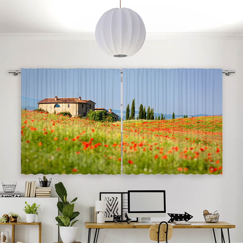 Vorhang Motiv Toskana Landschaft