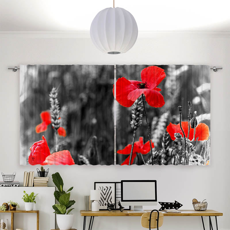 Vorhang Motiv "Mohnblumen"