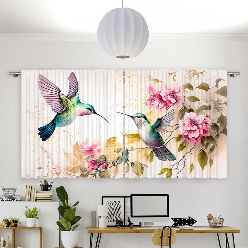 Vorhang Motiv Kolibri Gemalt