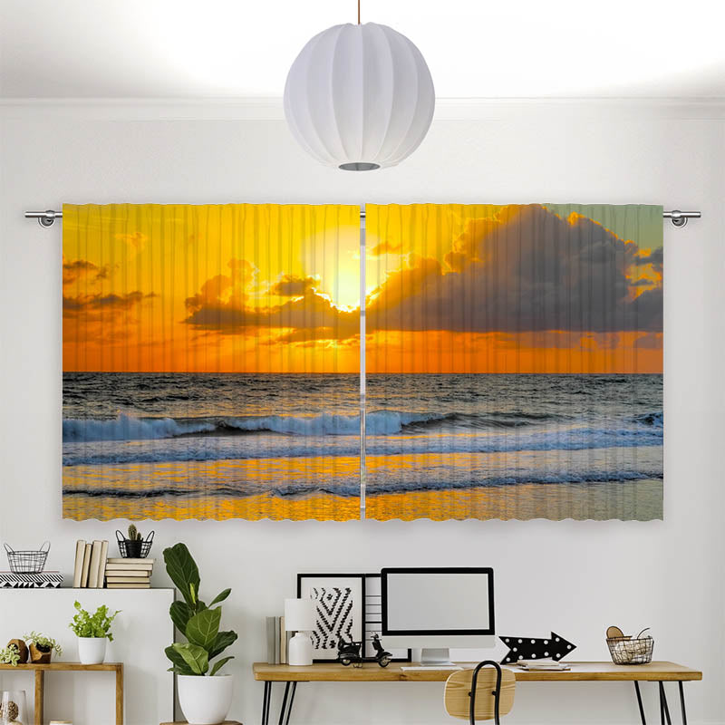 Vorhang Motiv "Sonnenuntergang Meer"
