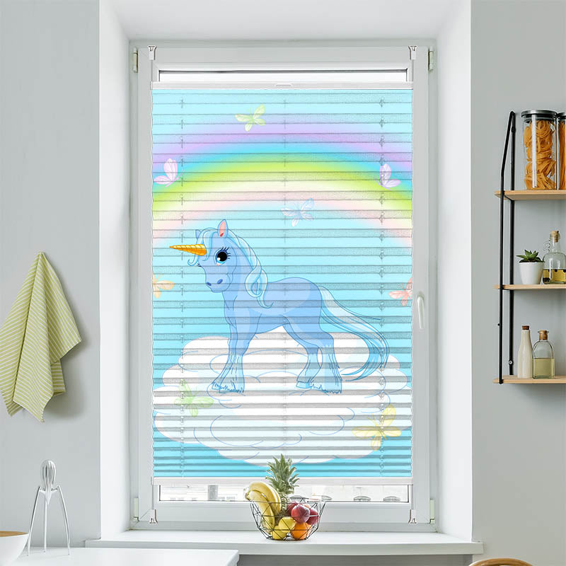 Wabenplissee Motiv "Einhorn auf der Wolke"