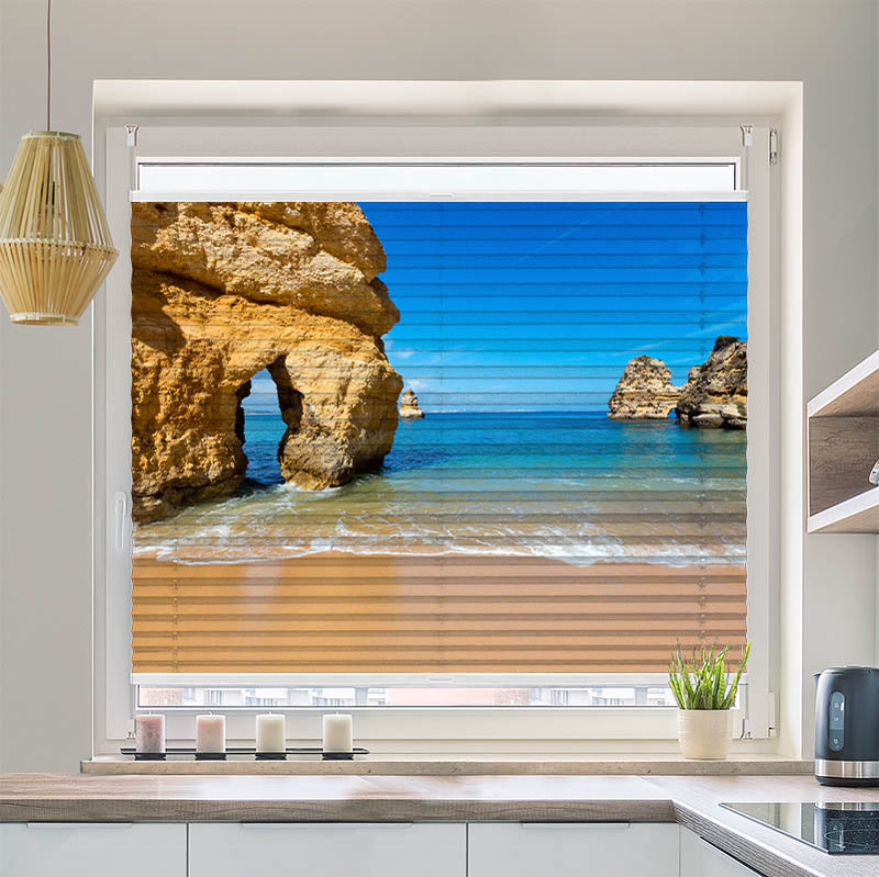 Wabenplissee Motiv Algarve Portugal Lagos