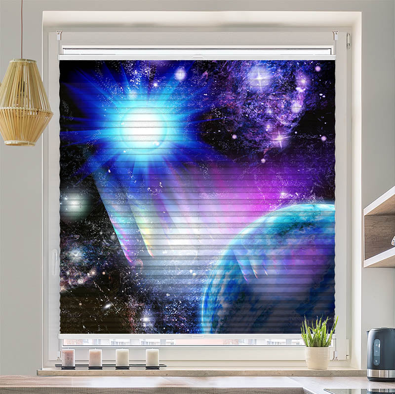 Wabenplissee Motiv Weltraum