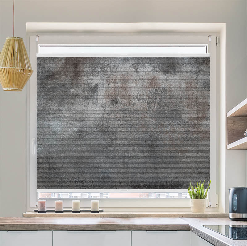 Wabenplissee Motiv Beton Optik