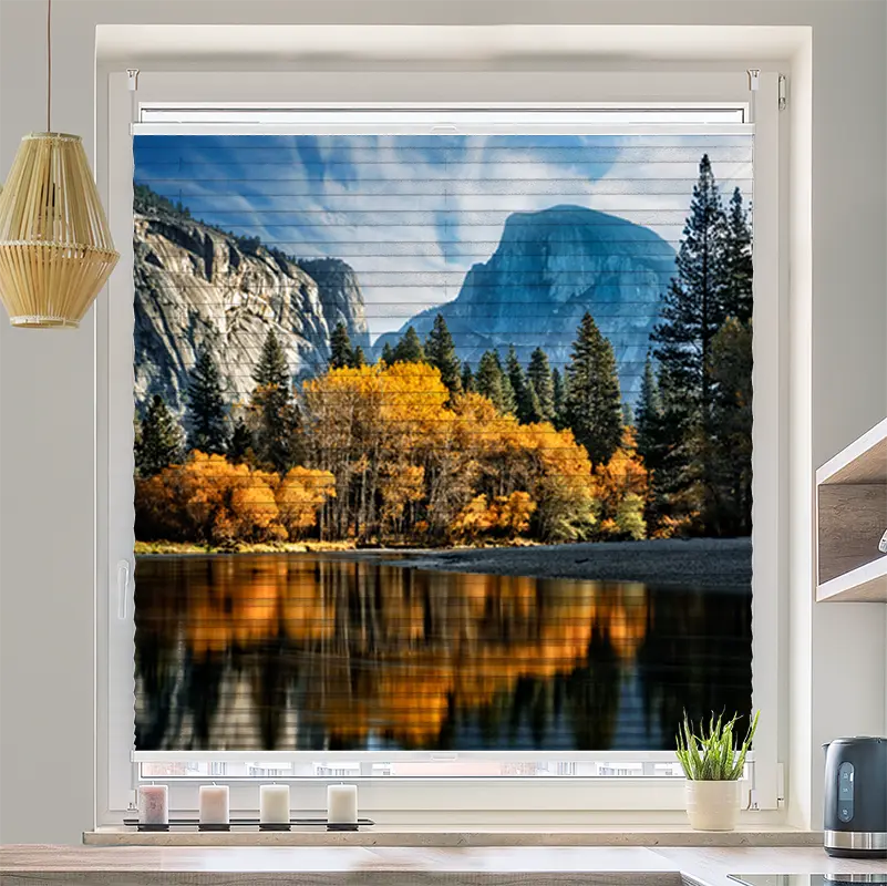 Wabenplissee Motiv Herbst im Yosemite