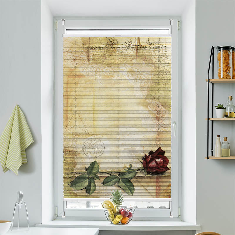 Wabenplissee Motiv Retro Rose