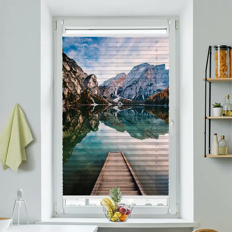 Wabenplissee Motiv Pragser Wildsee