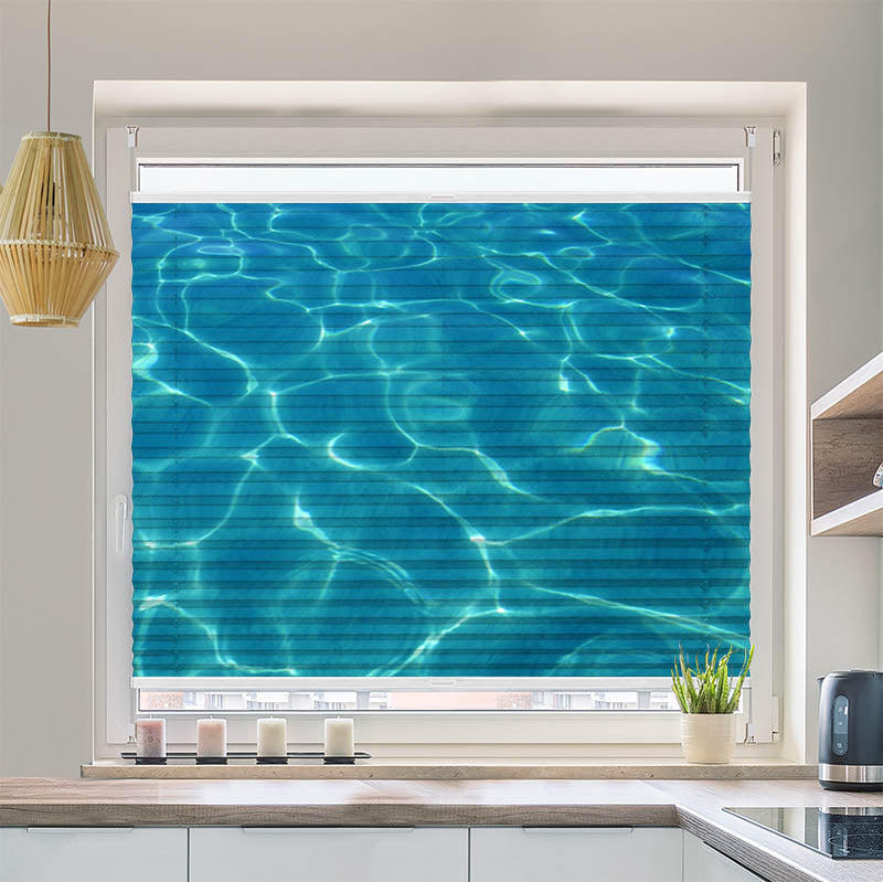 Wabenplissee Motiv "Wasser"