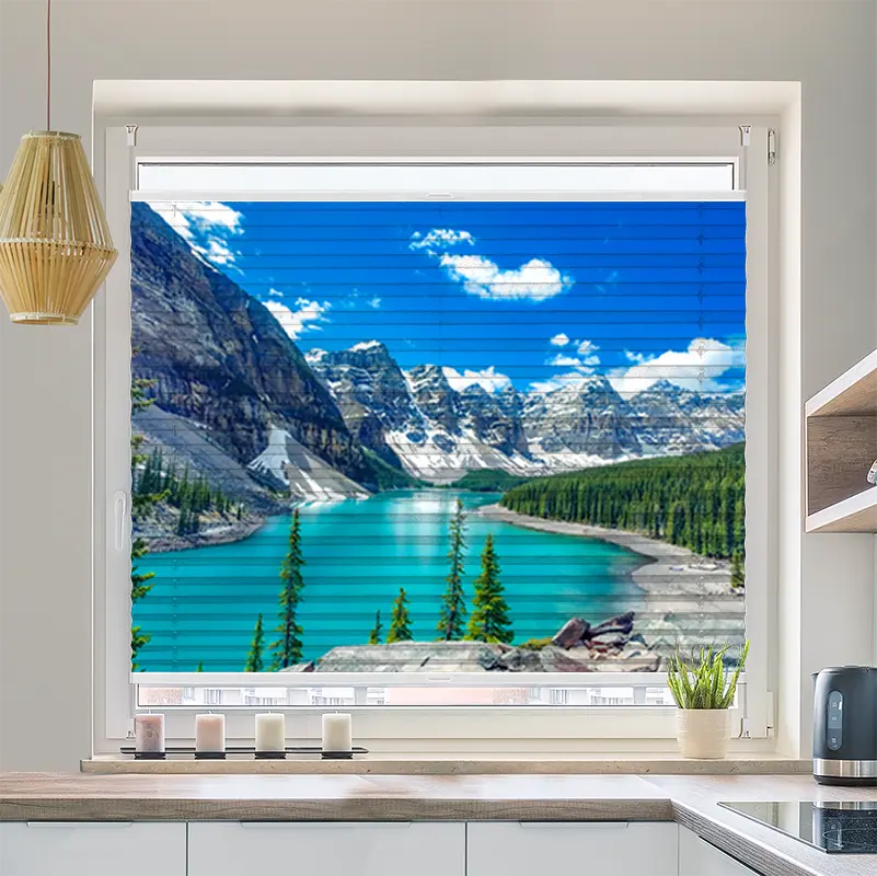 Wabenplissee Motiv Morain Lake Bergsee