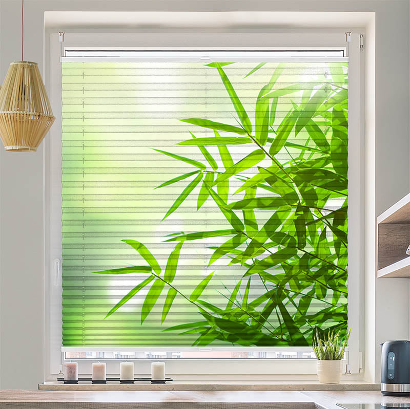 Wabenplissee Motiv Bambus Strauch