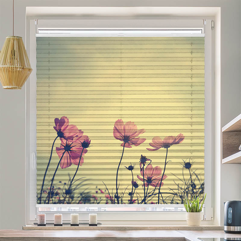 Wabenplissee Motiv Vintage Blumen