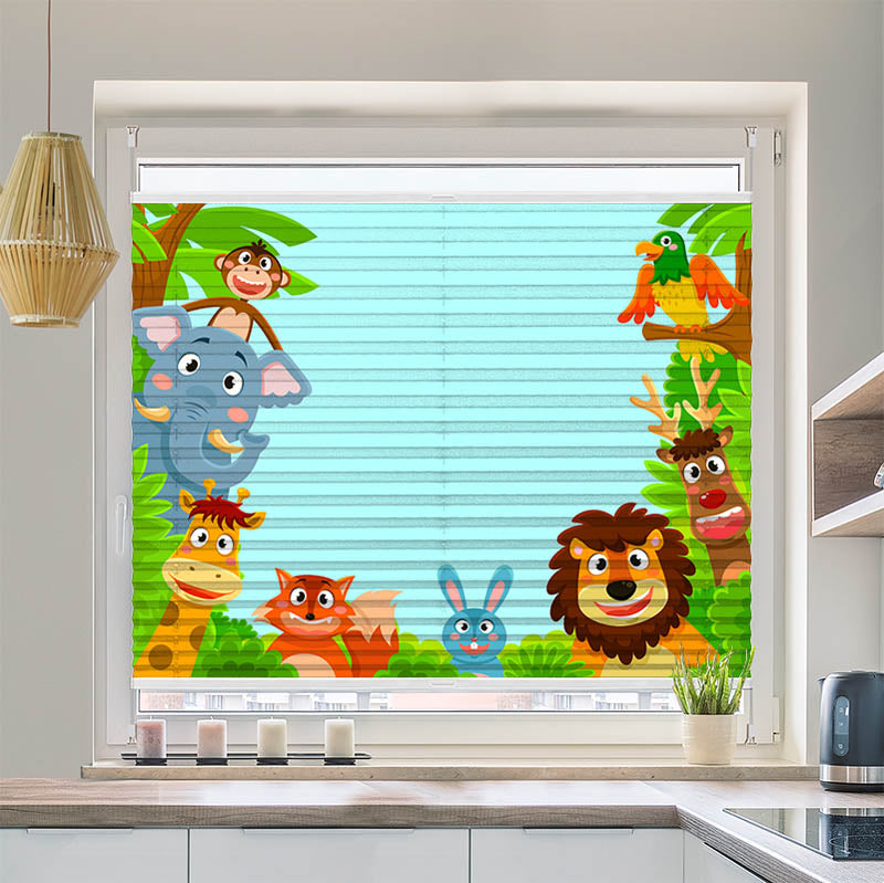 Wabenplissee Motiv "Wilde Tiere"