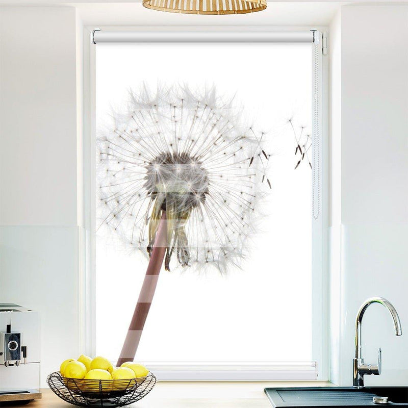 Klemm Doppelrollo "Pusteblume Samen" - ohne Bohren - Klemmfix - bis 150 cm Breite - Duo Rollo Fotodruck - La-Melle