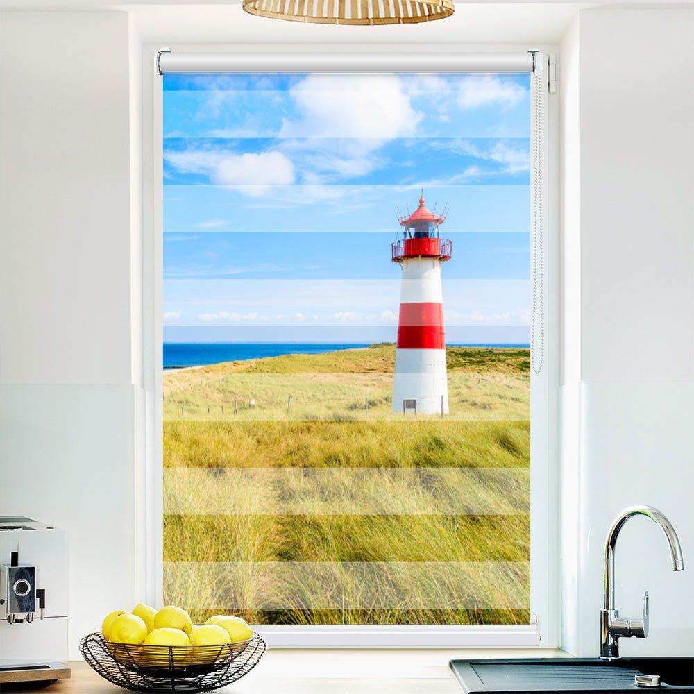 Klemmfix Doppelrollo Motiv "Sylt Leuchtturm"