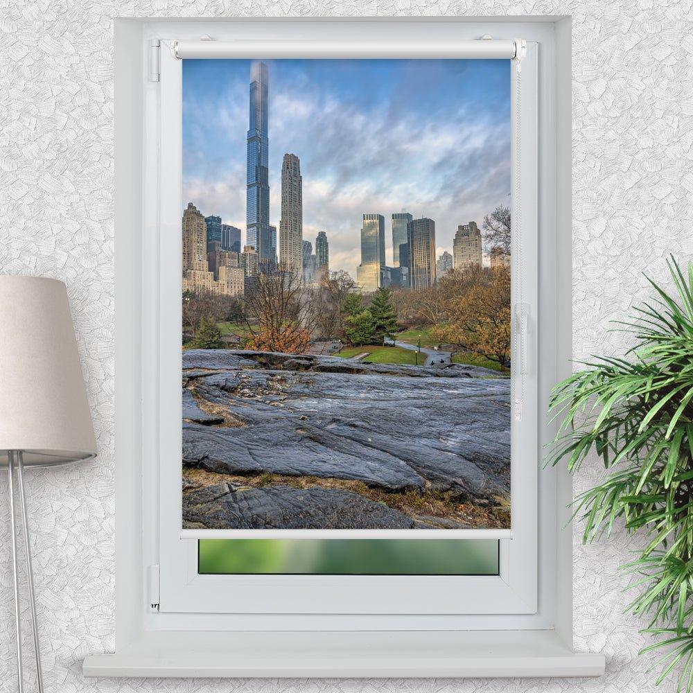 Rollo Motiv "Central Manhatten" - ohne bohren - Klemmrollo bis 150 cm Breite - Klemmfix mit Fotodruck - blickdicht - La-Melle