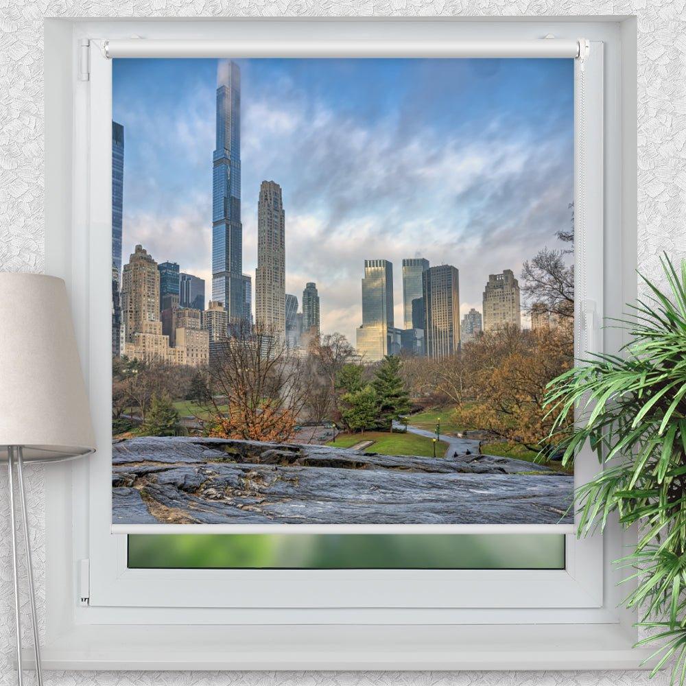 Rollo Motiv "Central Manhatten" - ohne bohren - Klemmrollo bis 150 cm Breite - Klemmfix mit Fotodruck - blickdicht - La-Melle