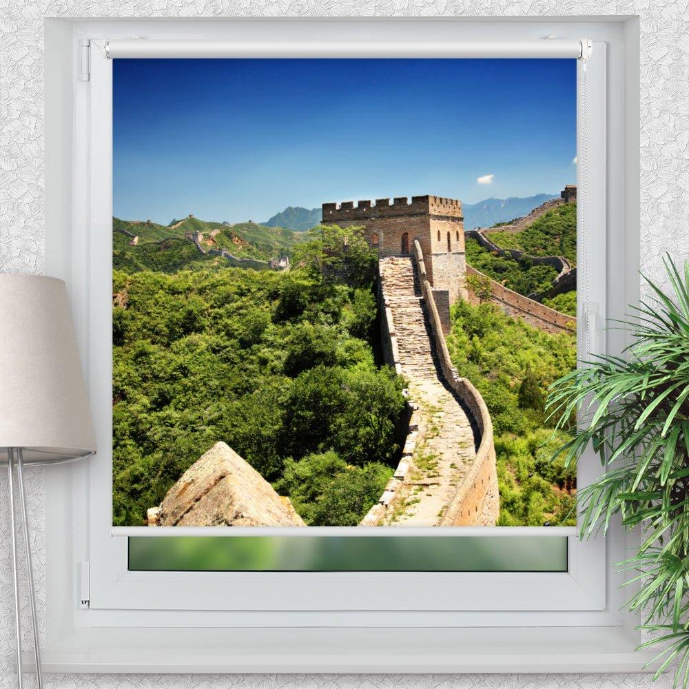Rollo Motiv "China Grosse" - ohne bohren - Klemmrollo bis 150 cm Breite - Klemmfix mit Fotodruck - blickdicht - La-Melle