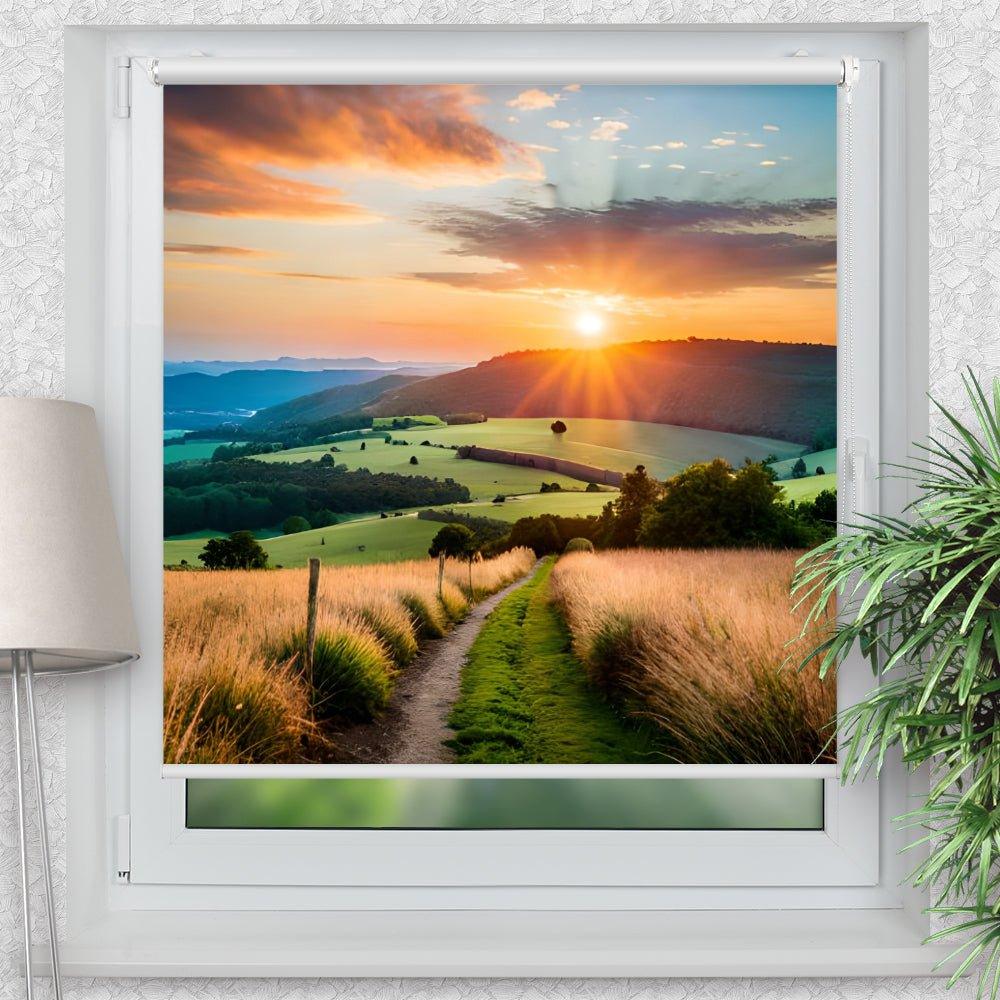 Rollo Motiv "Landschaft Kornfeld" - ohne bohren - Klemmrollo bis 150 cm Breite - Klemmfix mit Fotodruck - blickdicht - La-Melle