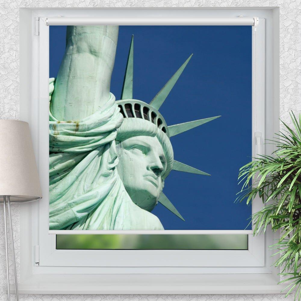 Rollo Motiv "Liberty York" - ohne bohren - Klemmrollo bis 150 cm Breite - Klemmfix mit Fotodruck - blickdicht - La-Melle