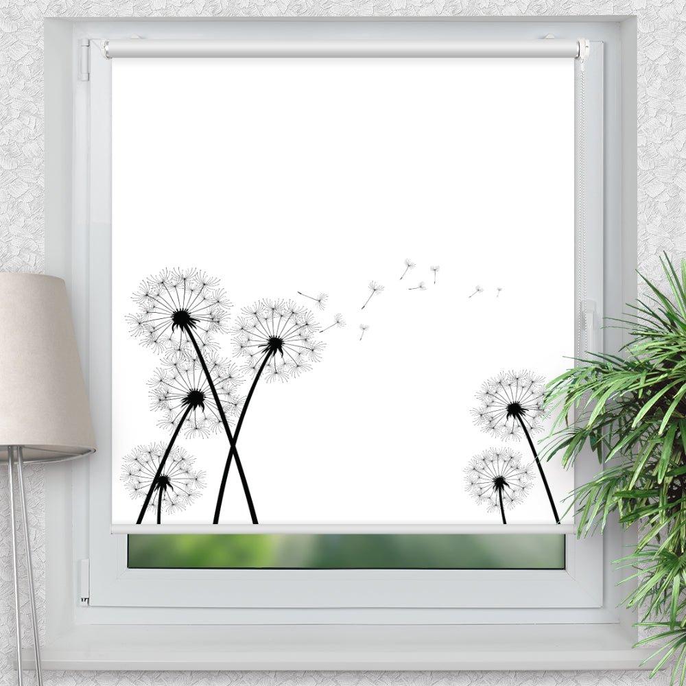 Rollo Motiv "Löwenzahn Pusteblume" - ohne bohren - Klemmrollo bis 150 cm Breite - Klemmfix mit Fotodruck - blickdicht - La-Melle