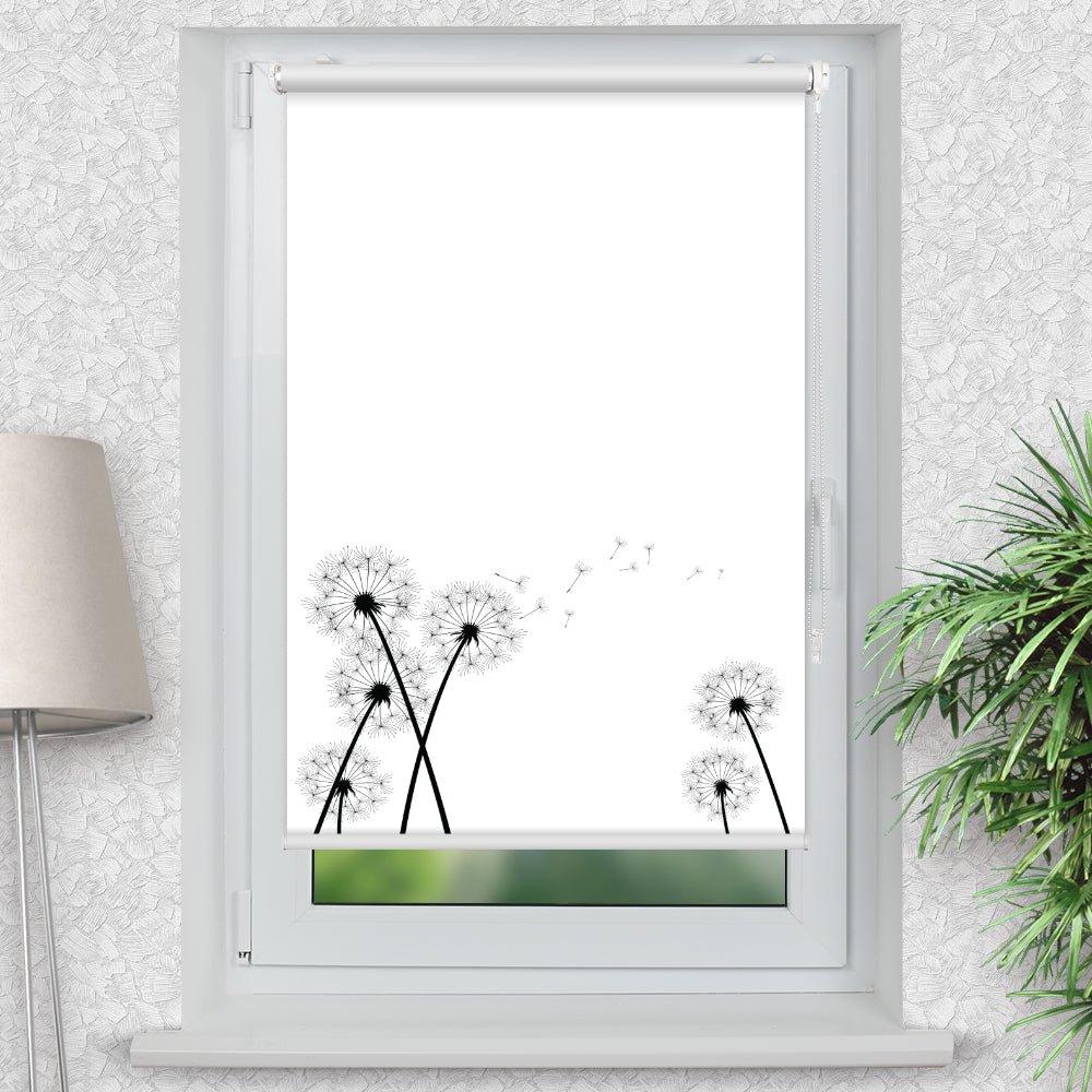 Rollo Motiv "Löwenzahn Pusteblume" - ohne bohren - Klemmrollo bis 150 cm Breite - Klemmfix mit Fotodruck - blickdicht - La-Melle