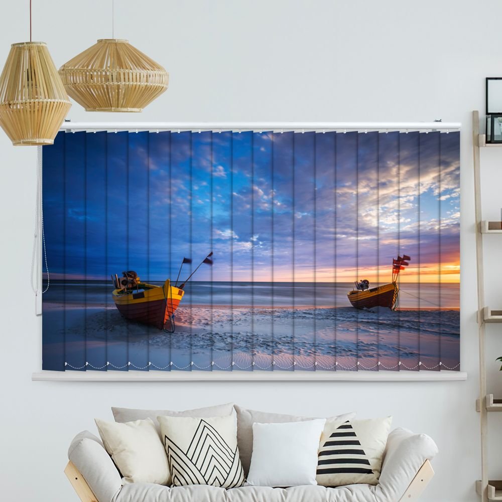 Lamellenvorhang Motiv 'Finscherboote Ostsee'