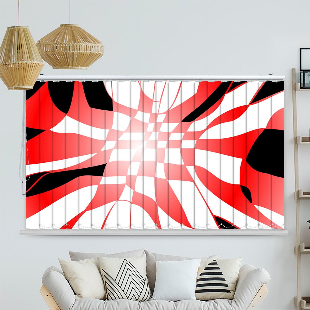 Lamellenvorhang Motiv "Kreuze Linien abstrakt"