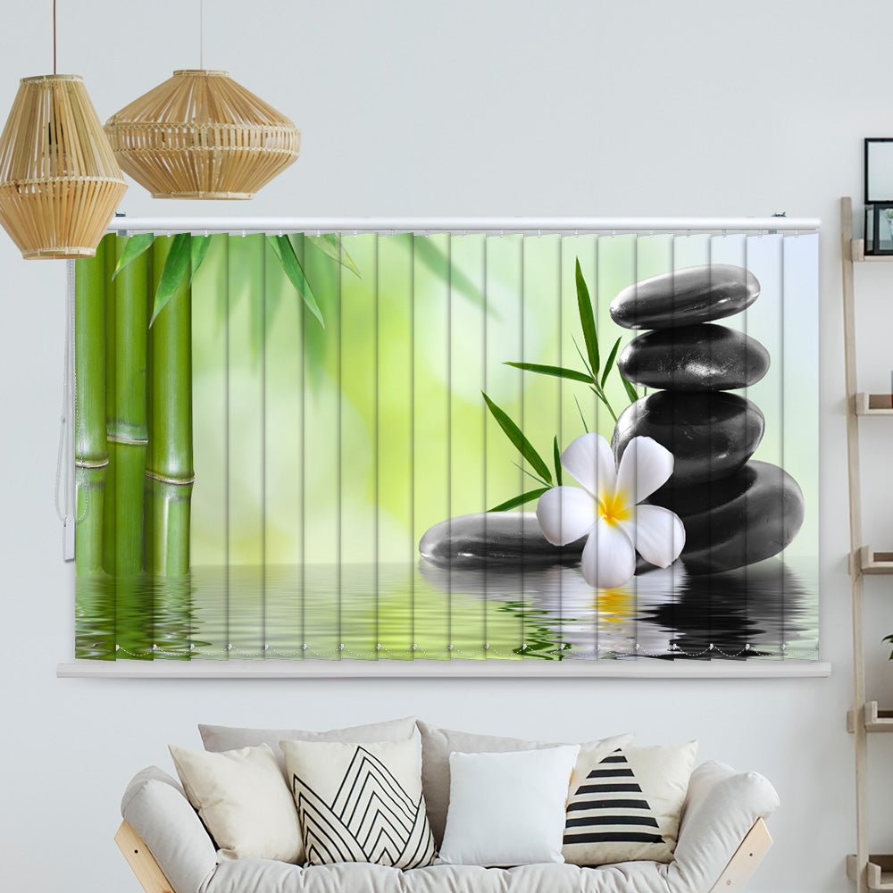 Lamellenvorhang Motiv "Buddha Orchidee"