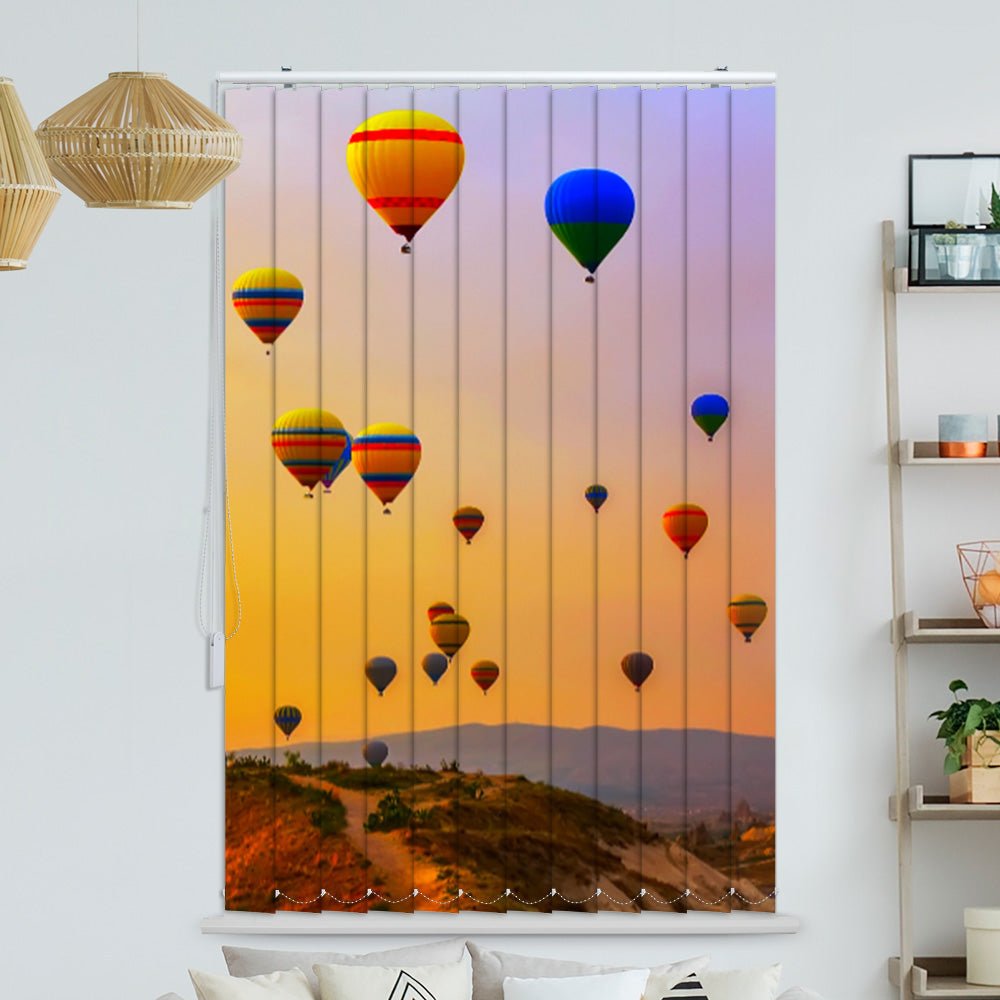 Lamellenvorhang Motiv "Heissluftballon Berge"