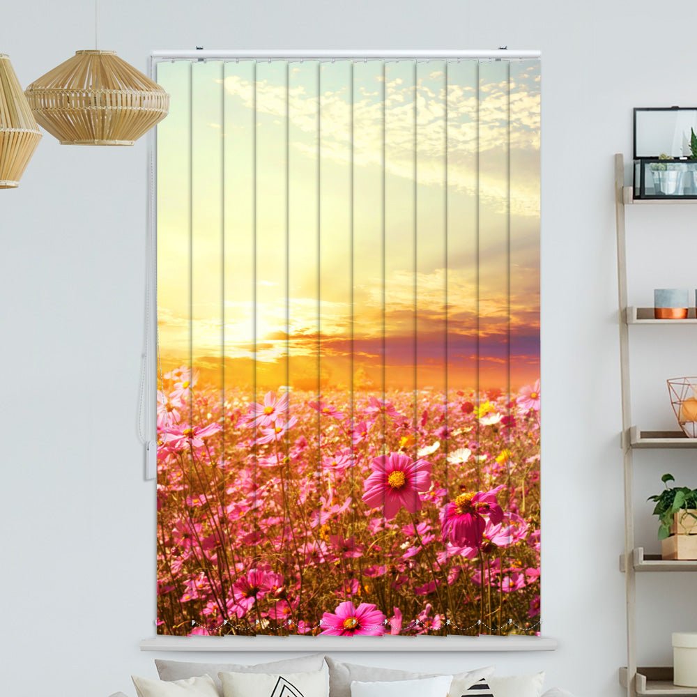 Lamellenvorhang Motiv "Kosmeen Sonnenuntergang"