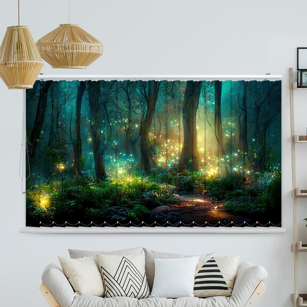 Lamellenvorhang Motiv "Fantasie Wald"