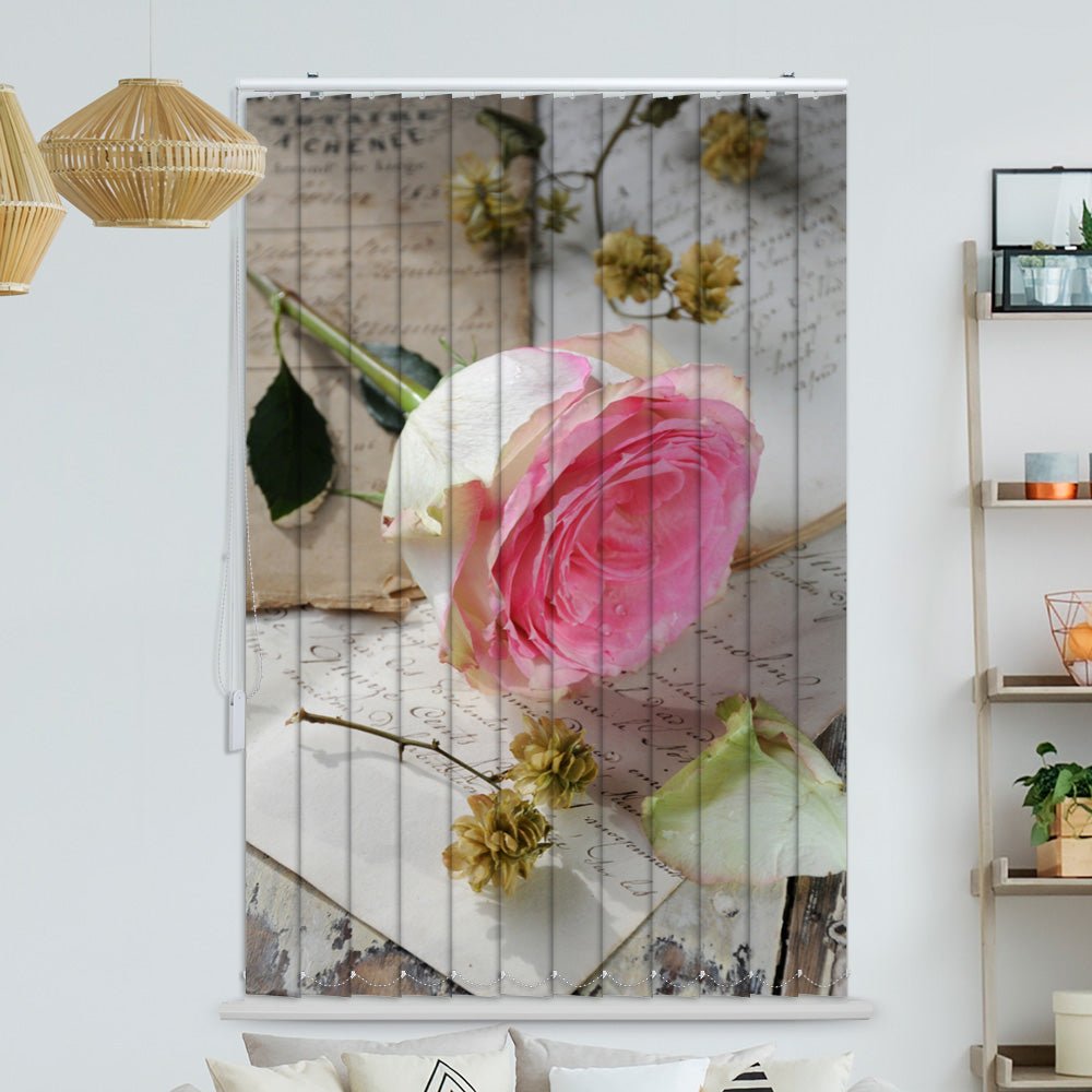 Lamellenvorhang Motiv "Rose Pink Brief"