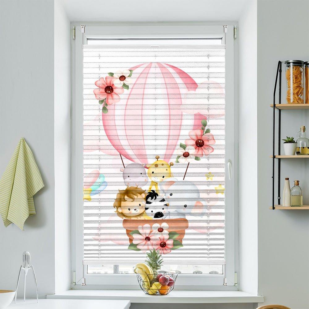 Wabenplissee Motiv "Afrika Tiere Heissluftballon" - La-Melle