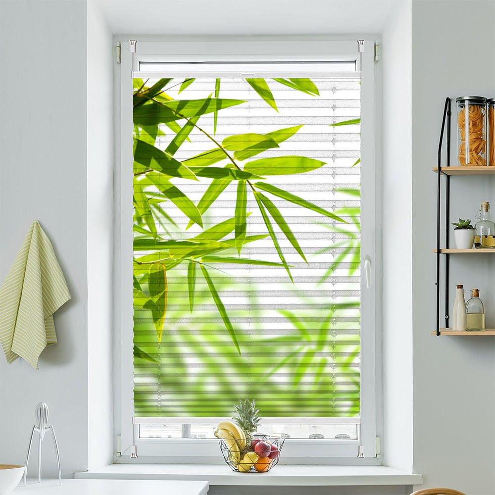 Plissee Motiv "Bambusblätter "