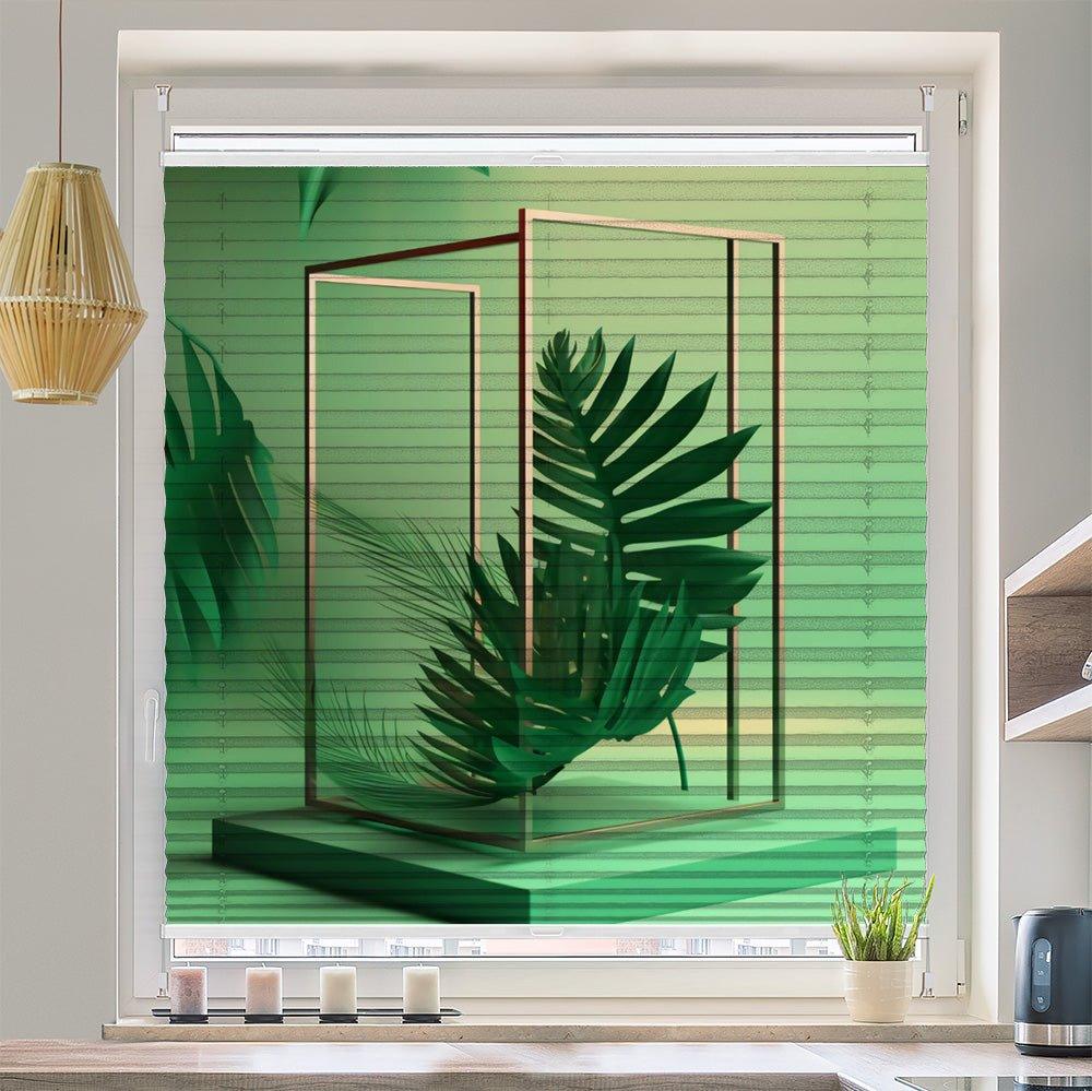 Plissee Motiv "Frame art Palme"