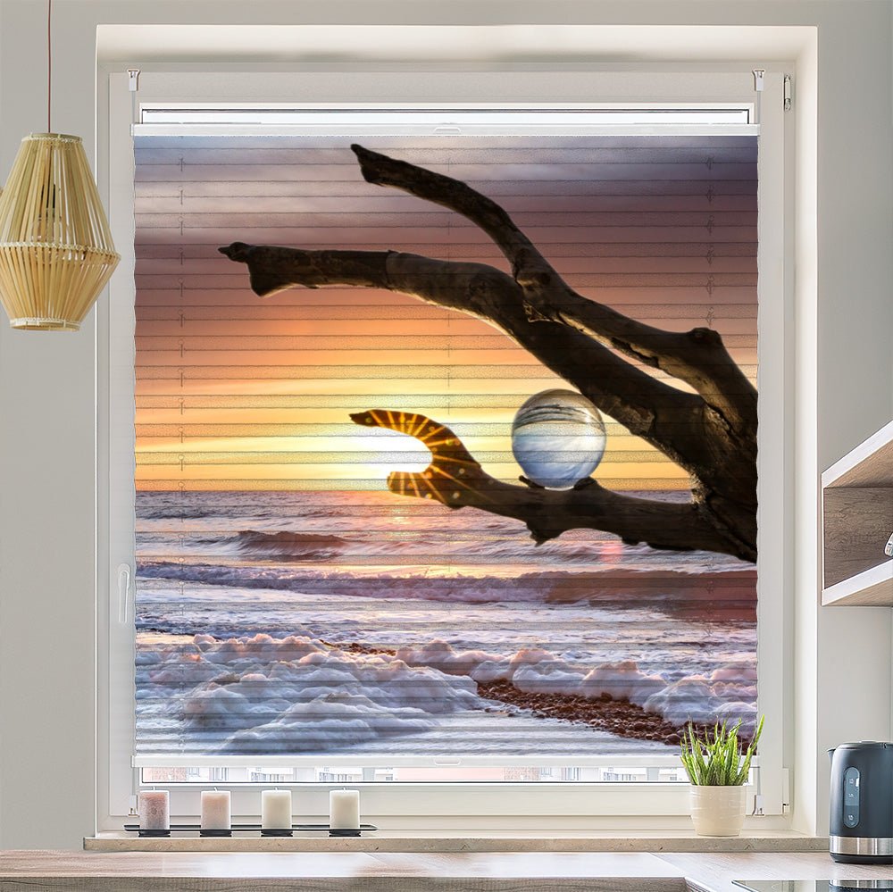 Wabenplissee Motiv "Baum Wellen" - La-Melle