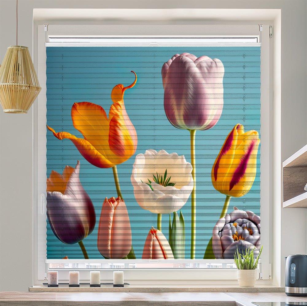 Plissee Motiv "Blume pop art"