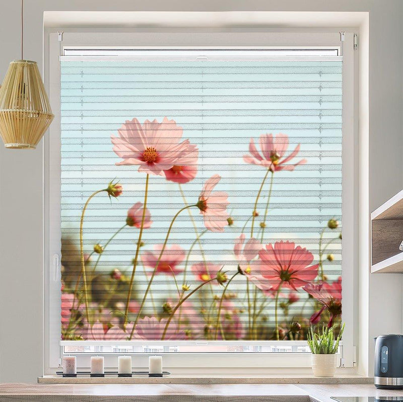 Wabenplissee Motiv "Blumen Wiese kosmeen" - La-Melle