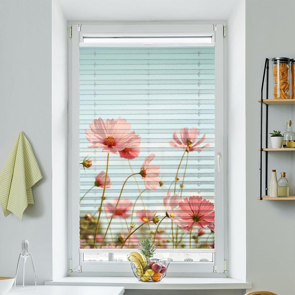 Wabenplissee Motiv "Blumen Wiese kosmeen" - La-Melle