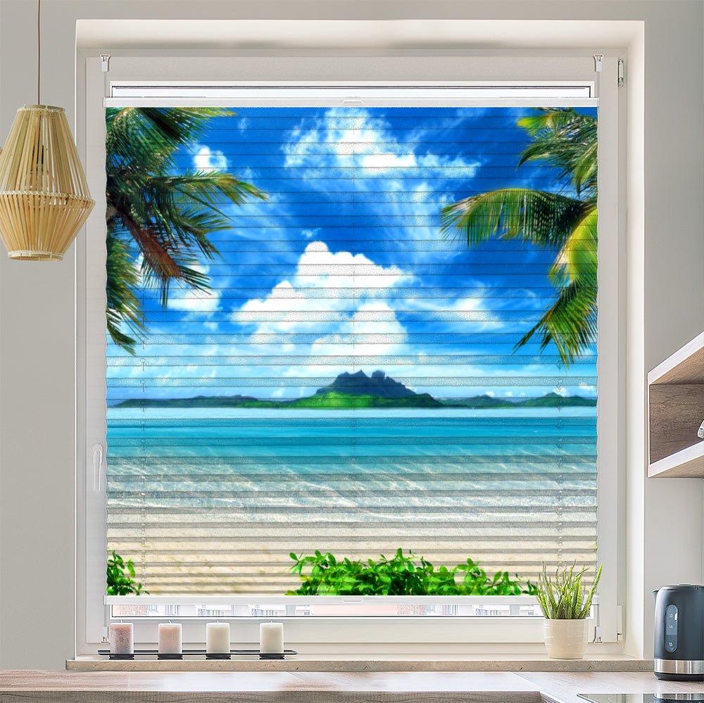 Plissee Motiv"Bora Bora Insel" - La-Melle