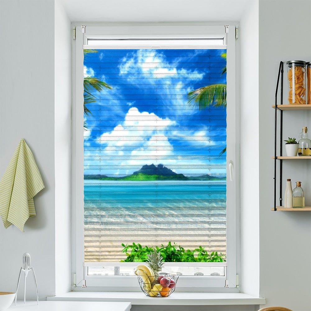 Plissee Motiv"Bora Bora Insel" - La-Melle