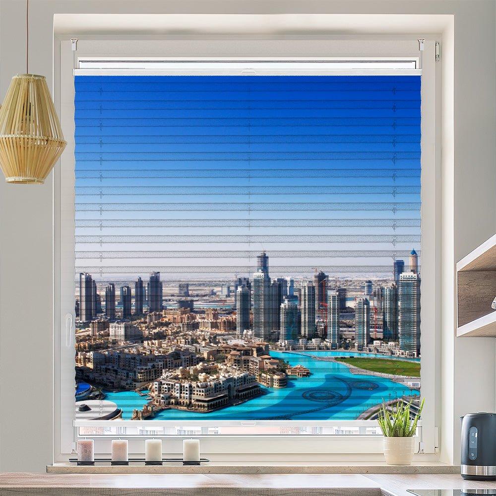 Wabenplissee Motiv "Dubai Skyline Downtown" - La-Melle