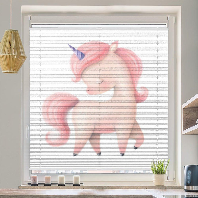 Plissee Motiv "Einhorn rosa"