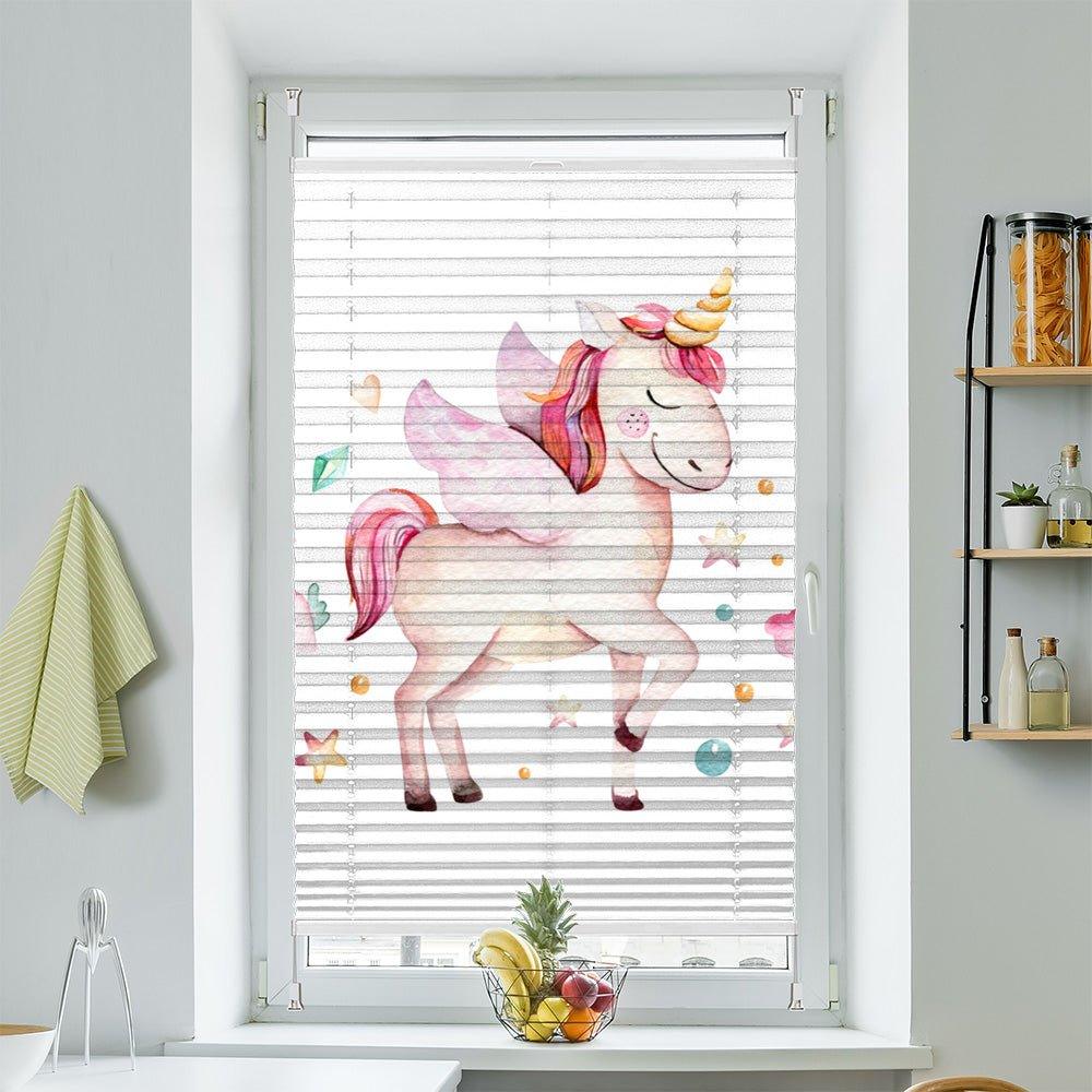 Plissee Motiv "Einhorn Fabelwesen"