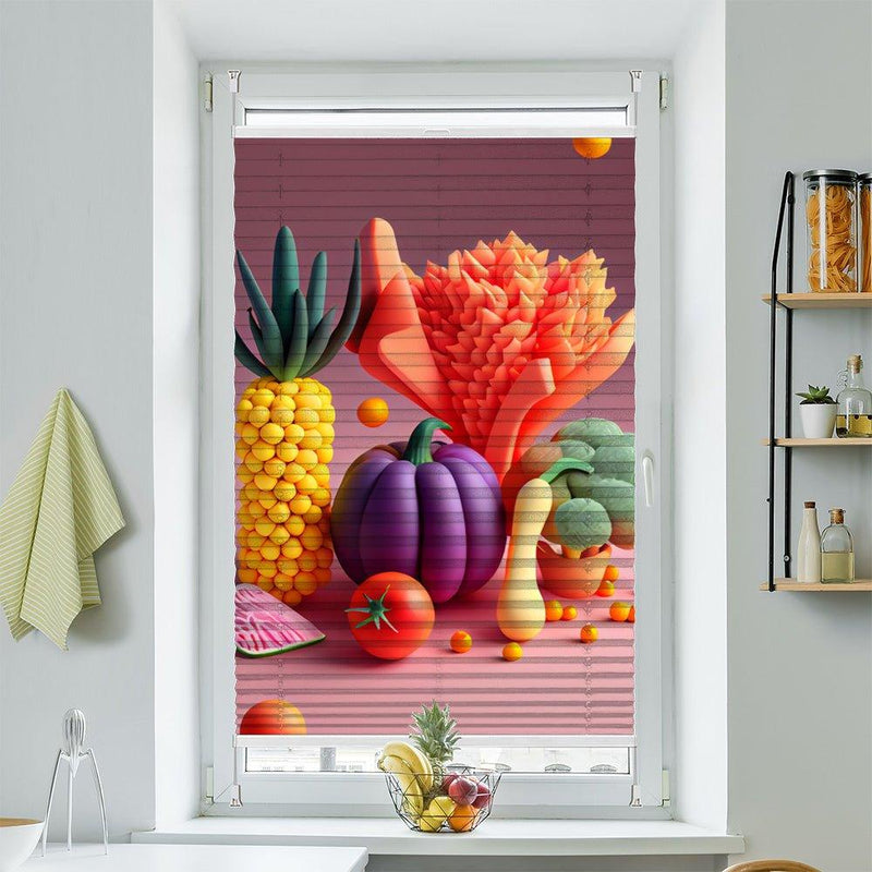 Plissee Motiv "Gemüse pop art"