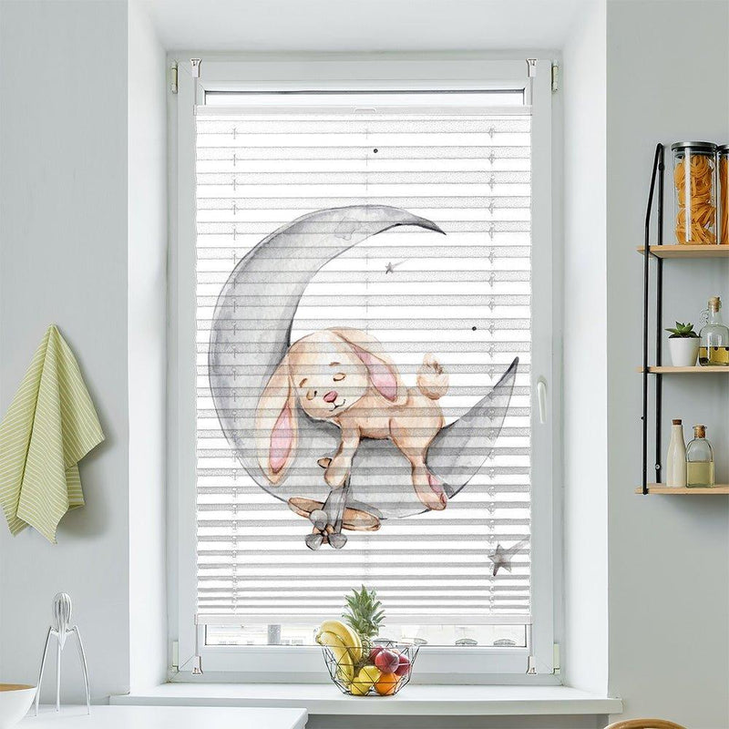 Plissee Motiv "Hase Mond"