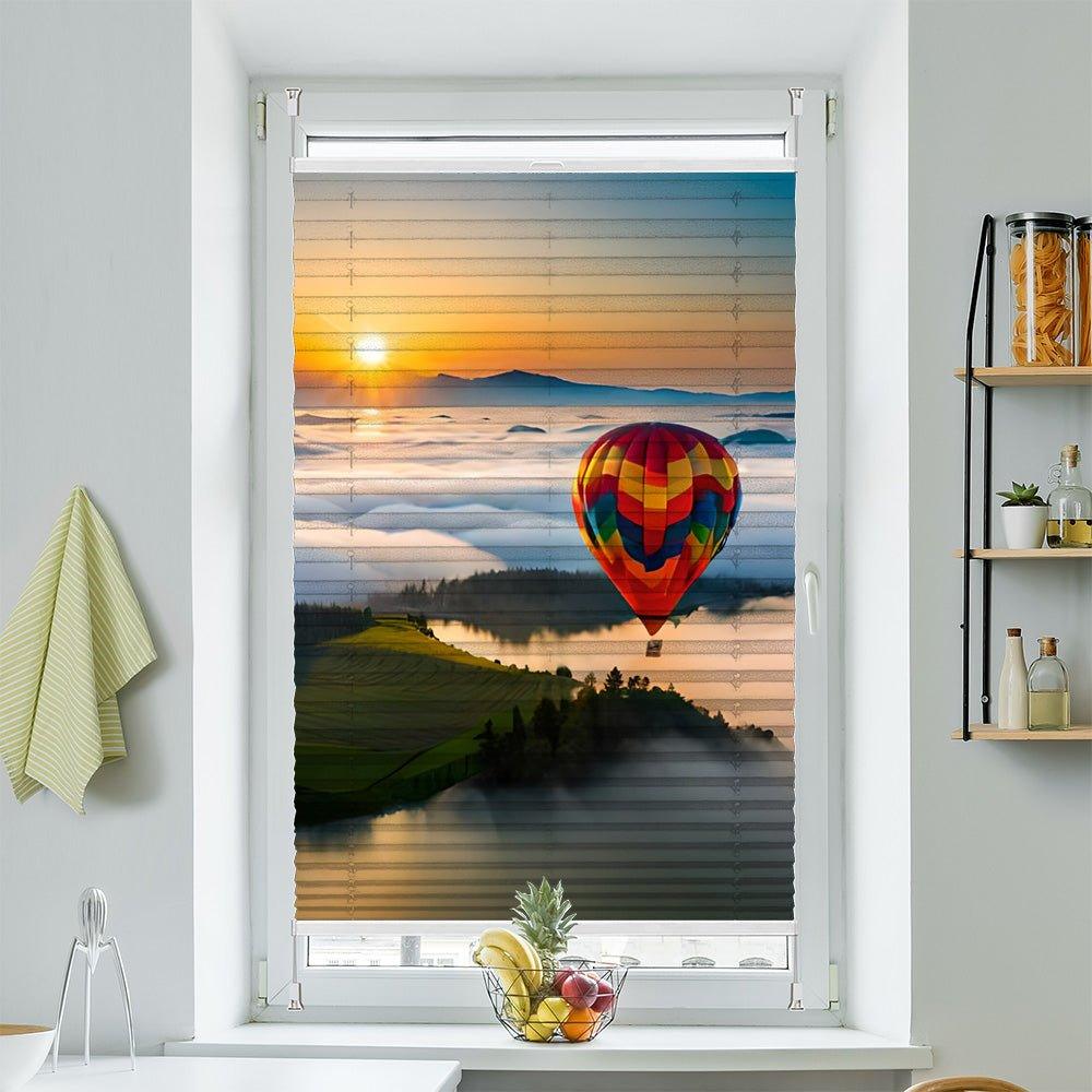 Plissee Motiv "Heissluftballon Berge"