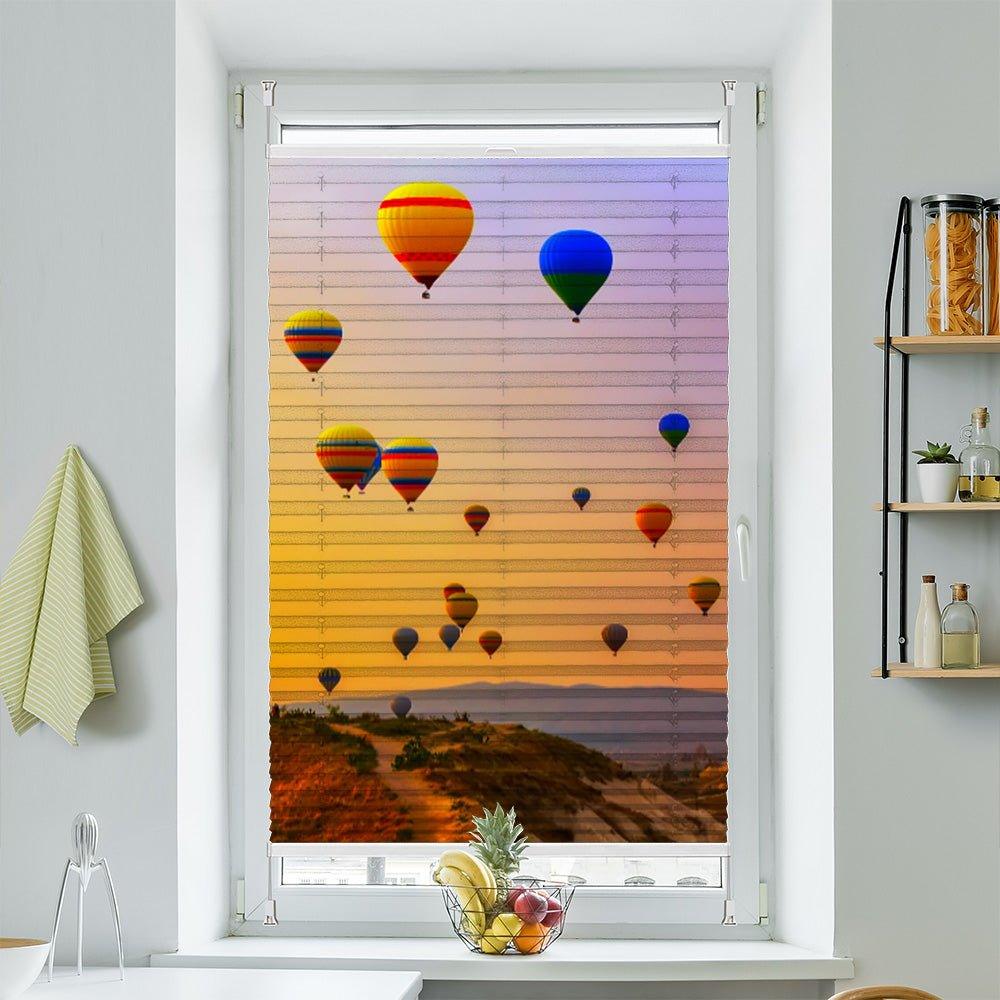 Plissee Motiv "Heißluftballons Berge"