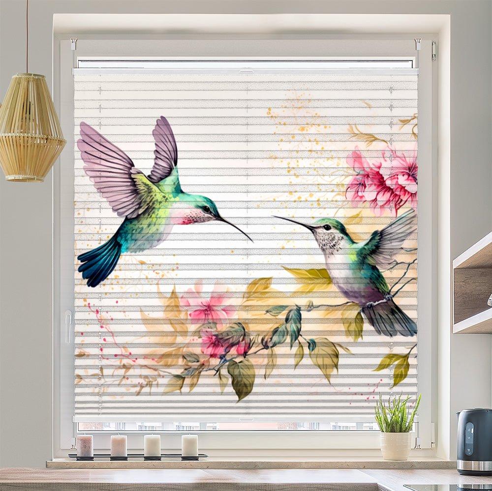 Wabenplissee Motiv "Kolibri Honeybird Blüten" - La-Melle